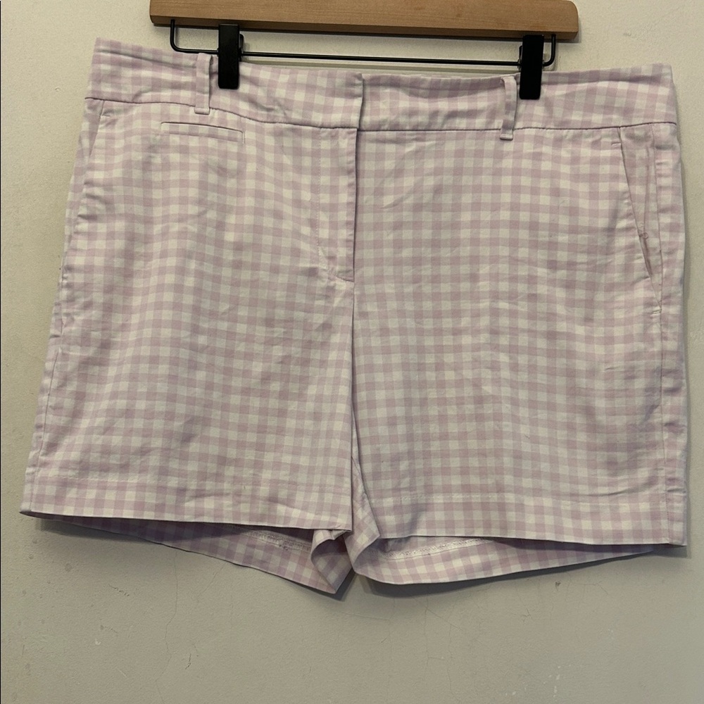 Ann Taylor Gingham Women’s Shorts in Light Lavender Size 14 EUC